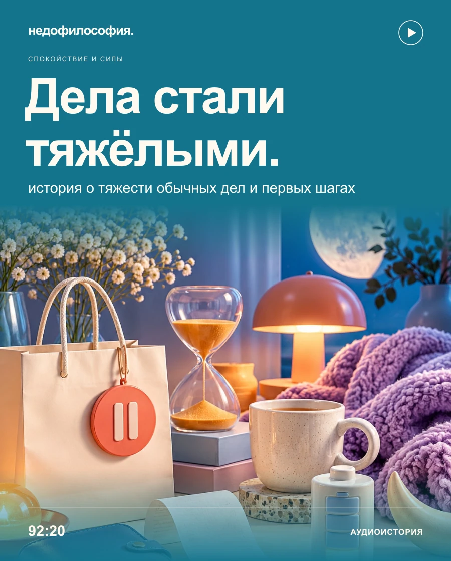 Обложка аудиокурса «Когда ничего не хочется» от Недофилософии.